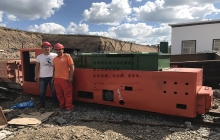 廣西CTY12噸鋰電蓄電池電機車現(xiàn)場視頻